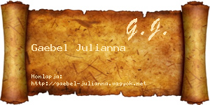 Gaebel Julianna névjegykártya